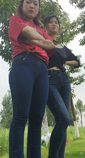 模拍小兰小琴第十六季紧身牛仔