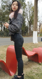 模拍小燕第三季紧身包臀皮裤