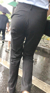 紧身西裤紧臀制服OL