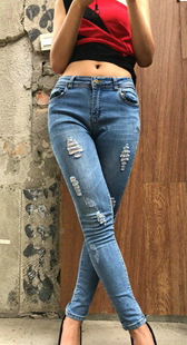 4K模拍小鸥第二季牛仔裤肥臀金三角大学妹