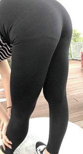 4K模拍小雯第十季打底裤大宽臀长发大学妹