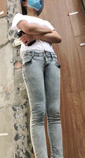 4K模拍小笙第七季灰牛仔紧臀护士