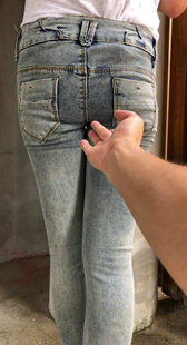 4K模拍小笙第九季灰牛仔紧臀护士