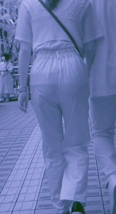 红外线性感包臀布裤妹子