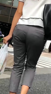 饱满翘臀西裤OL