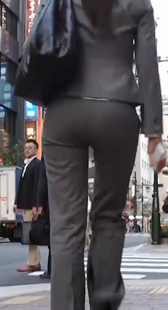 性感西裤制服饱满美臀OL