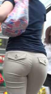 性感米布裤饱满大翘臀后入型