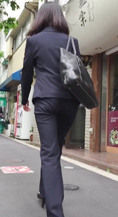 西裤制服紧臀OL上班