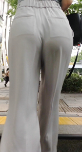 既透明又感性的美发师的服装屁股