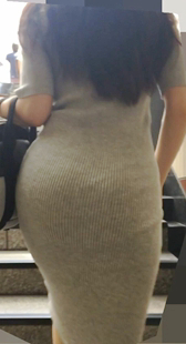 紧身连衣裙翘臀小姐姐