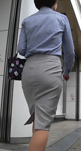 灰紧制服短裙OL