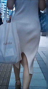 米色领带裙式连衣裙