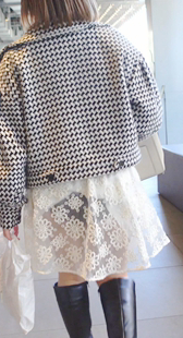 驚愕春透けパン女