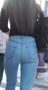 長身牛仔饱满紧臀女朋友