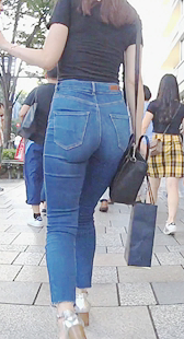 两大性感牛仔大宽臀美女