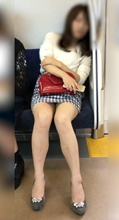 性感花格超短裙OL