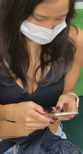 美人お姉さん超接近