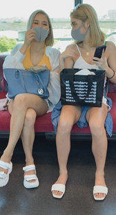 S級美人エロい脚を魅せつける2名の