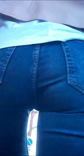 超紧牛仔裤超深沟真受不了