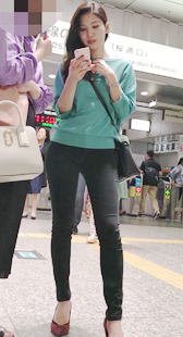 黑牛仔翘臀大美女一枚