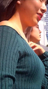 针织上衣大号美胸美女