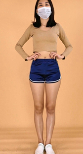 模拍小渔瑜伽短裤宽臀