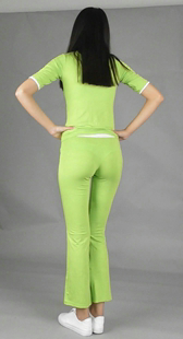 模拍小舒绿裤透丁字裤内痕