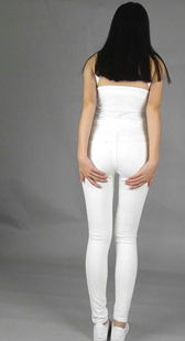 模拍小舒白裤深沟真迷人