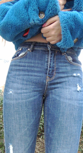 雅雅高跟蓝牛紧身前后金三角特写第一季