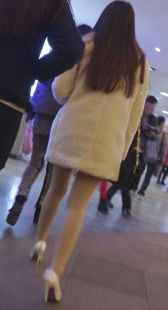 极品肉丝白色高跟少女