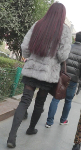 蕾丝黑丝长筒靴气质美女不一样的魅力