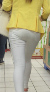 超市超性感大屁股白裤