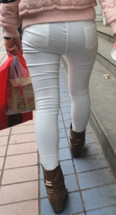 白布裤包臀黑内