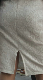 性感分叉白裙OL