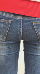 性感蓝牛勒沟紧内痕