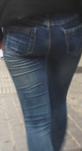 超紧蓝牛宽大美臀