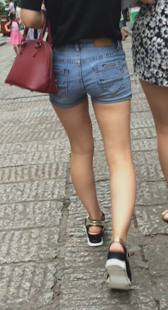 街拍牛仔热裤开发多