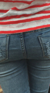 紧身宽臀蓝牛夹成这样