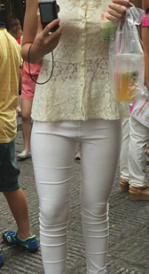 性感长腿紧裤身材好