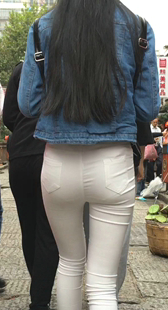 极品白裤苹果臀紧内痕太性感
