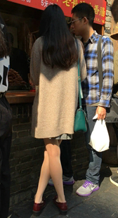 肉色丝袜极品美腿长发妹子