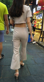 休闲裤高挑性感身材少妇极品饱满翘臀