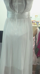 超性感蕾丝长裙内痕明显