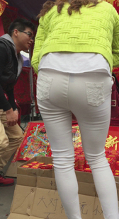 大屁股白裤紧内痕