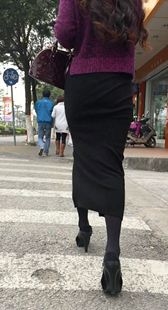 高跟长裙大PP真会扭