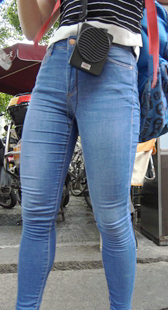 极品蓝牛凸三角美女特写