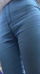 包臀牛仔裤大学生前后摄第一季