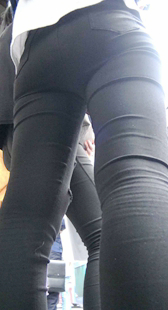 打底裤大学妹前后特写