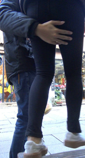 打底黑裤小妹PP手感好