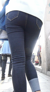 超紧黑牛宽臀少妇前后摄